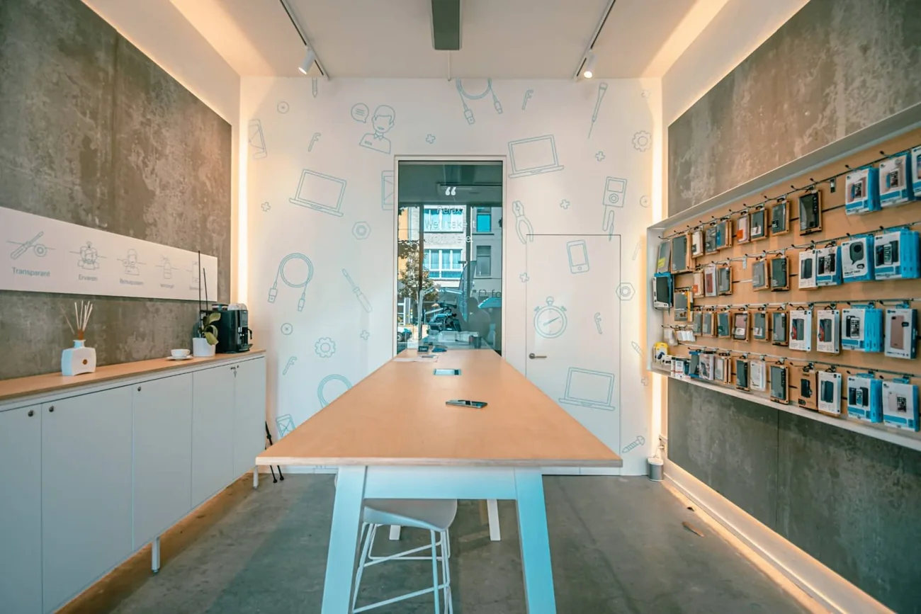 Interieur van Fonifix Antwerpen
